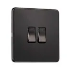 Slimline Screwless 2G Light Switch