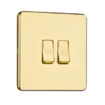 Slimline Screwless 2G Light Switch