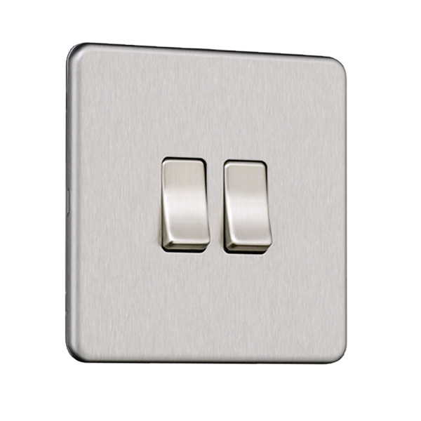 Flat Plate Screwless 1G Light Switch