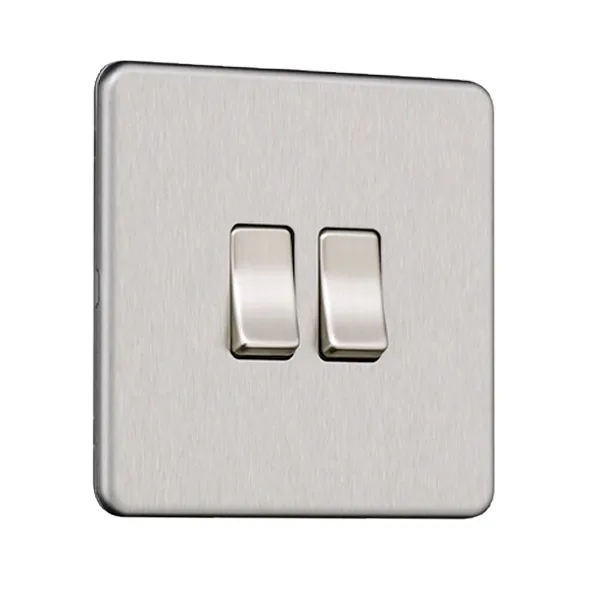 Slimline Screwless 2G Light Switch