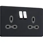 Slimline Screwless 2G Light Switch