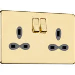 Slimline Screwless 2G Light Switch