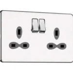 Slimline Screwless 2G Light Switch