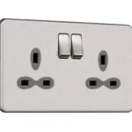 Slimline Screwless 2G Light Switch