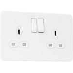 Slimline Screwless 2G Light Switch