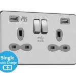 Slimline Screwless 2G Light Switch