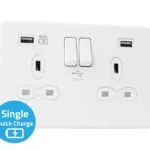 Slimline Screwless 2G Light Switch