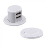 Miniature Pop-Up Dual USB Charger