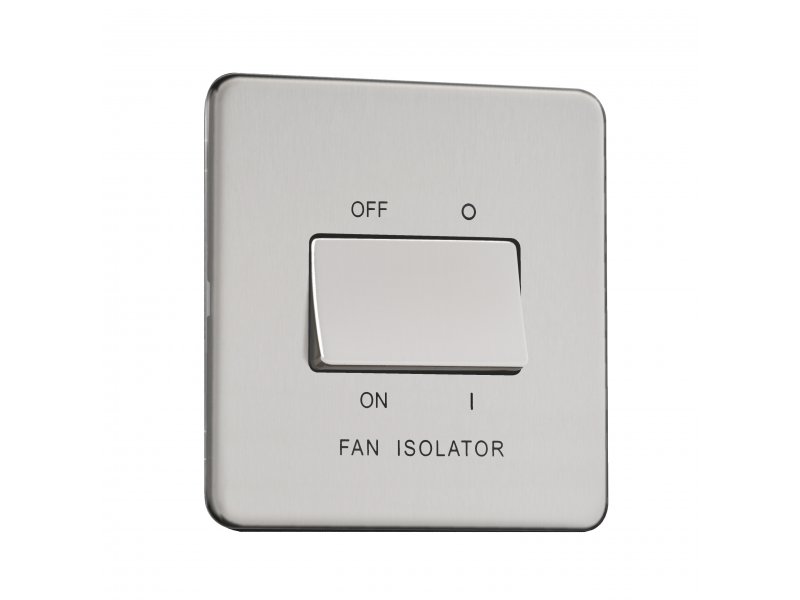 Flat Plate Screwless 10AX Fan Isolator Switch