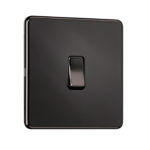 Slimline Screwless 1G DP Switched Single Socket