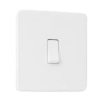 Slimline Screwless 1G DP Switched Single Socket
