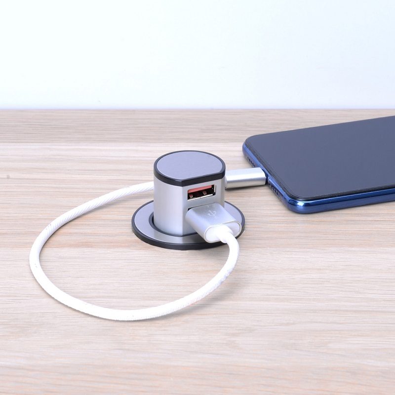 Miniature Pop-up Dual USB-A Quick charger