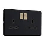 Slimline Screwless 2G Light Switch