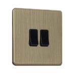 Slimline Screwless 2G Light Switch
